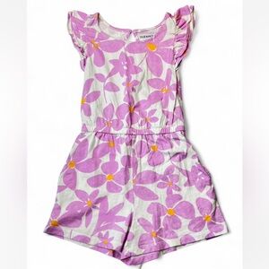 Old Navy Purple and Orange Floral Romper